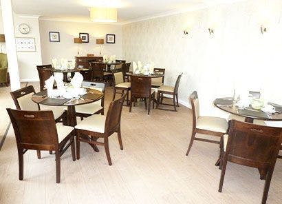 The communal area in the Abbey Grange Care Home in Sheffield