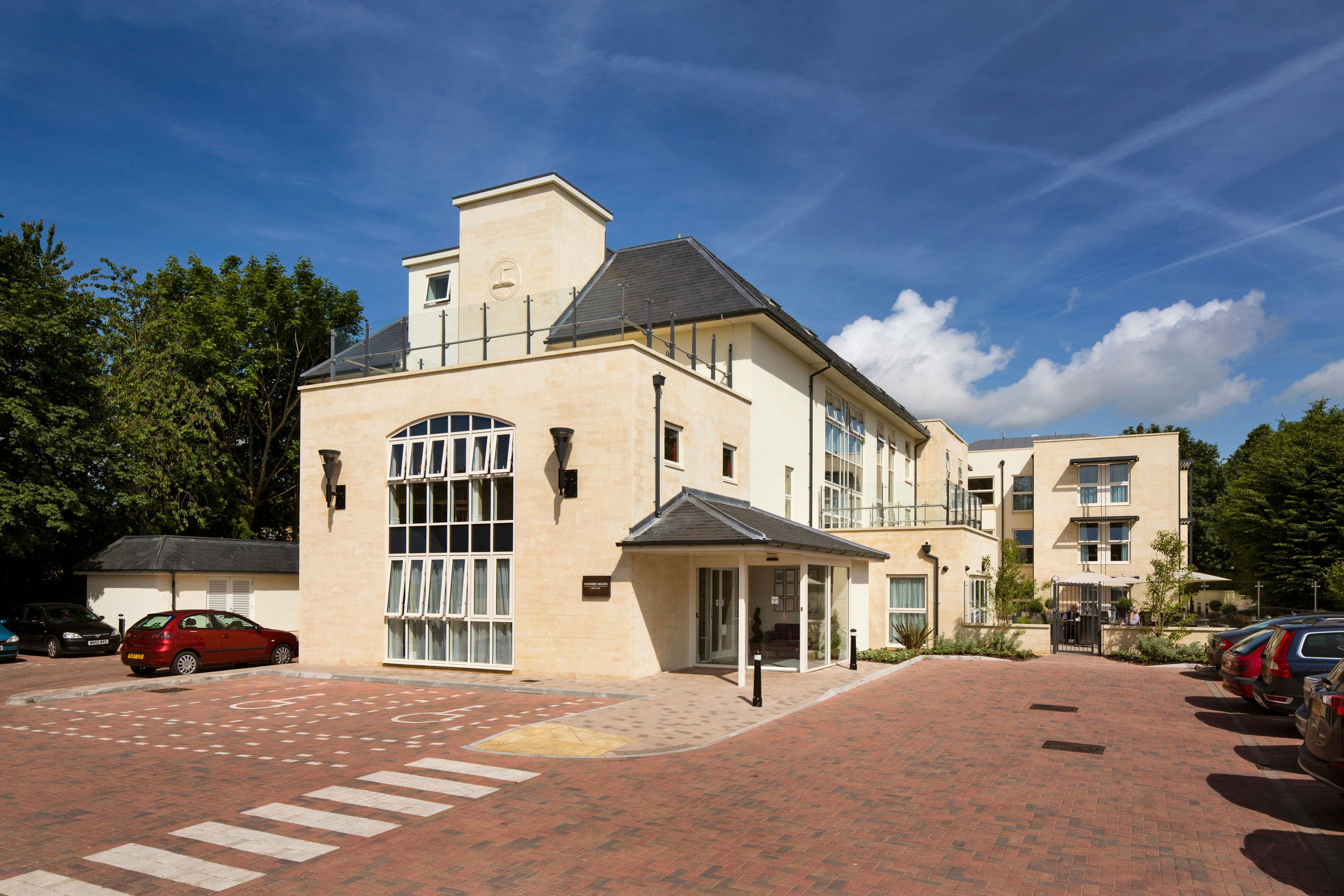 Exterior of Wiltshire Heights Care Home in Bradford-on-Avon, Wiltshire