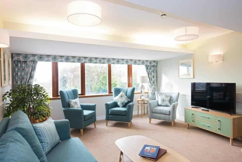 The communal area in the Leah Lodge Care Home in London