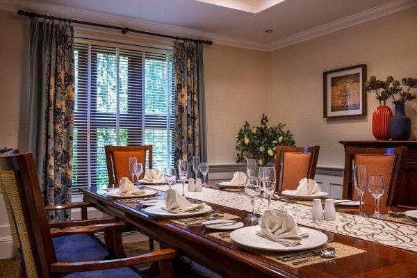 Dining Room at Chorleywood Manor Care Home in Chorleywood, Greater London
