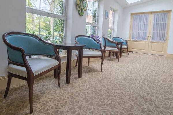 Lounge of Elstree View care home in Hertsmere, Hertfordshire