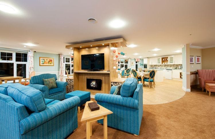 Communal Lounge of Maycroft Manor Care Home in Brighton and Hove in East Sussex
